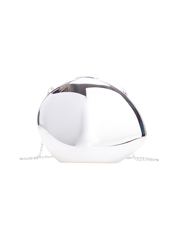 Chains Geometric Solid Color Satchels Crossbody Bags