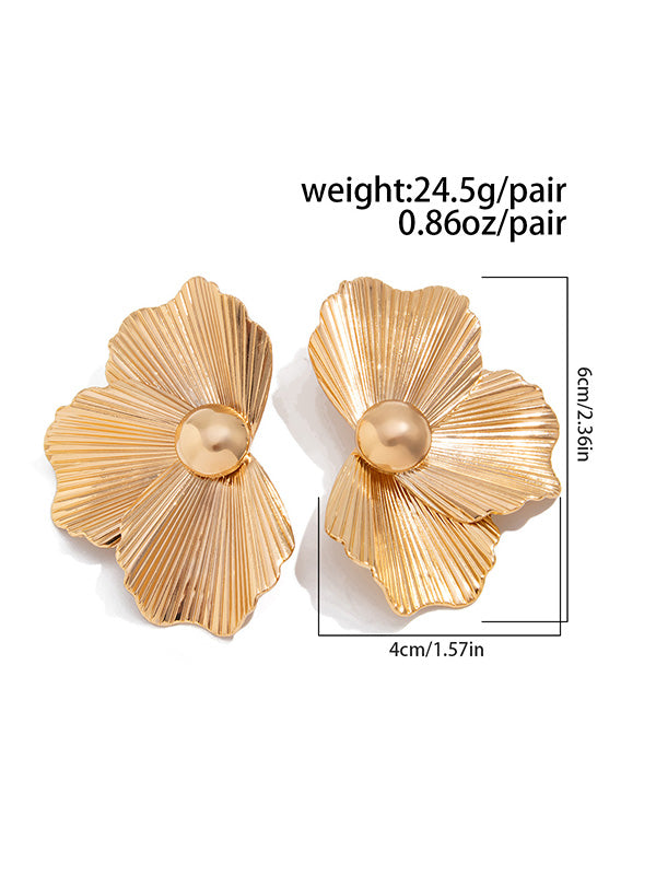 Flower Shape Irregularity Earrings Accessories