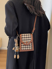 Checkerboard Contrast Color Crossbody Bags Bags