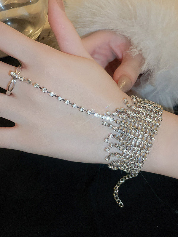 Rhine Stones Tasseled Bracelet Accessories