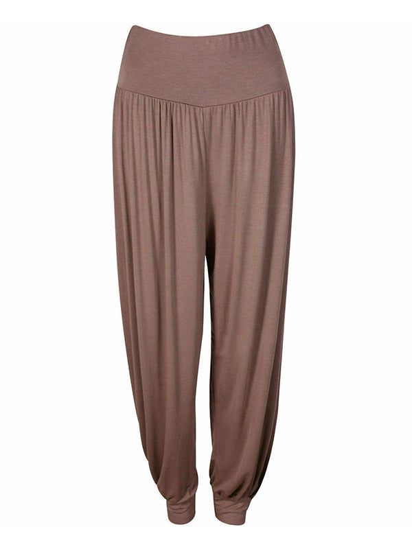 Simple Casual 9 Colors Pleated Harem Pants