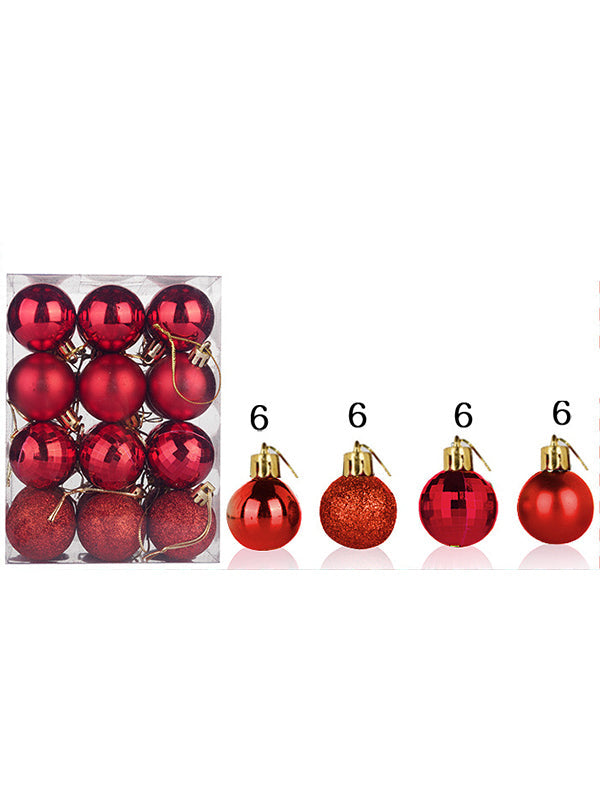 24Pcs Colorful Ball Christmas Tree Decoration