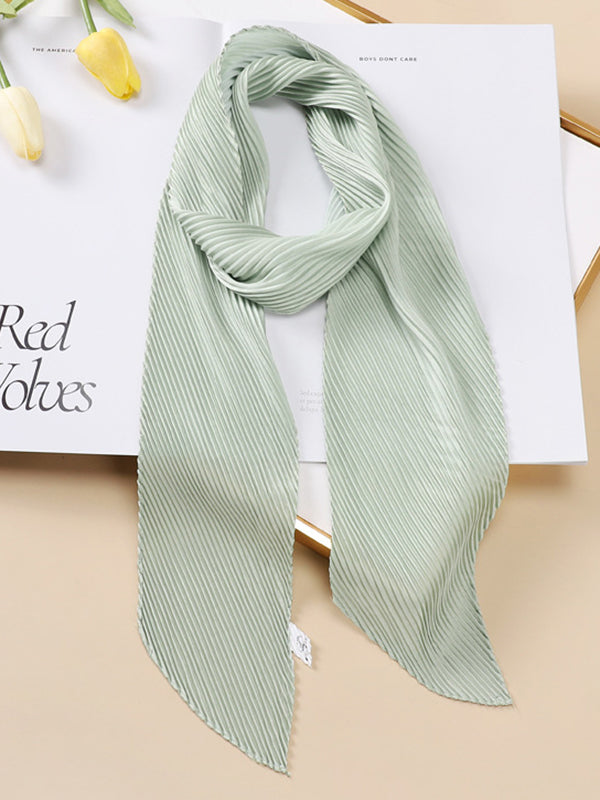Casual Pleated Solid Color Shawl&Scarf