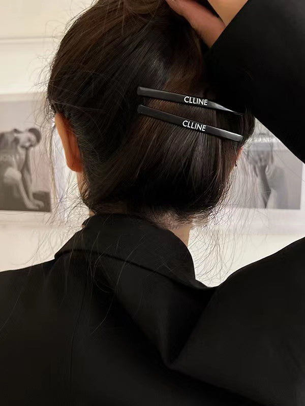 Letter Print Hair Clips