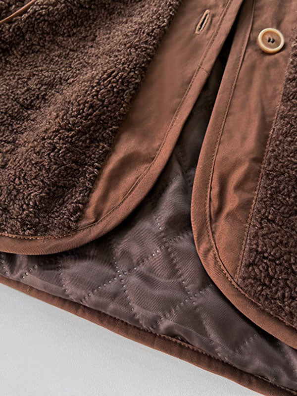 Original Creation Long Sleeves Loose Buttoned Keep Warm Hooded Coats Outerwear