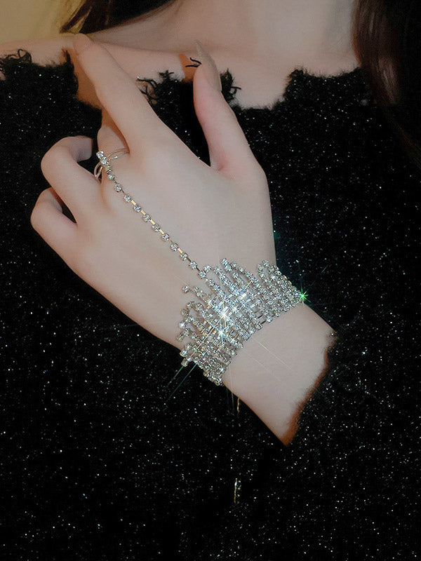 Rhine Stones Tasseled Bracelet Accessories