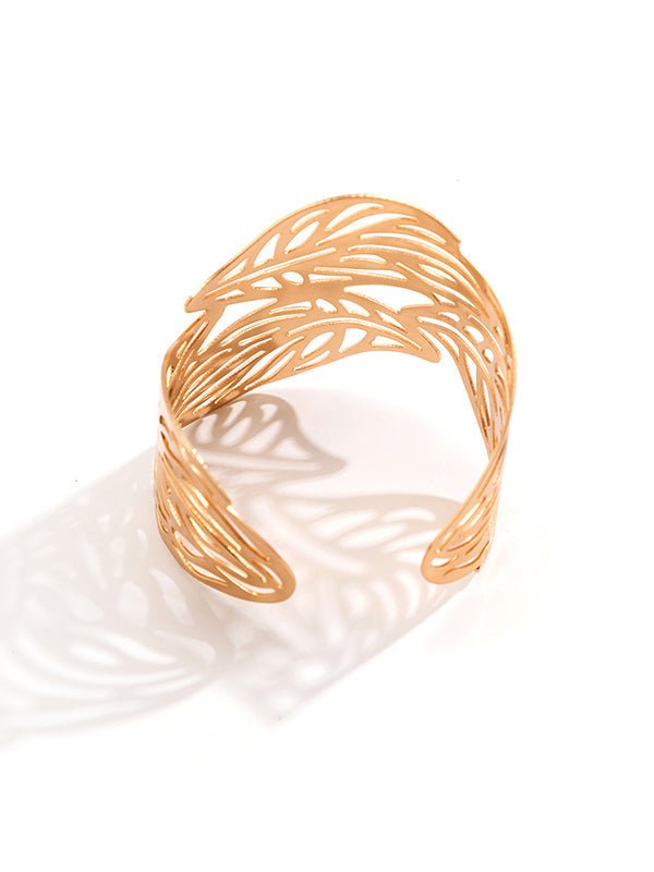 Geometric Hollow Leaves Shape Bracelet Accessories