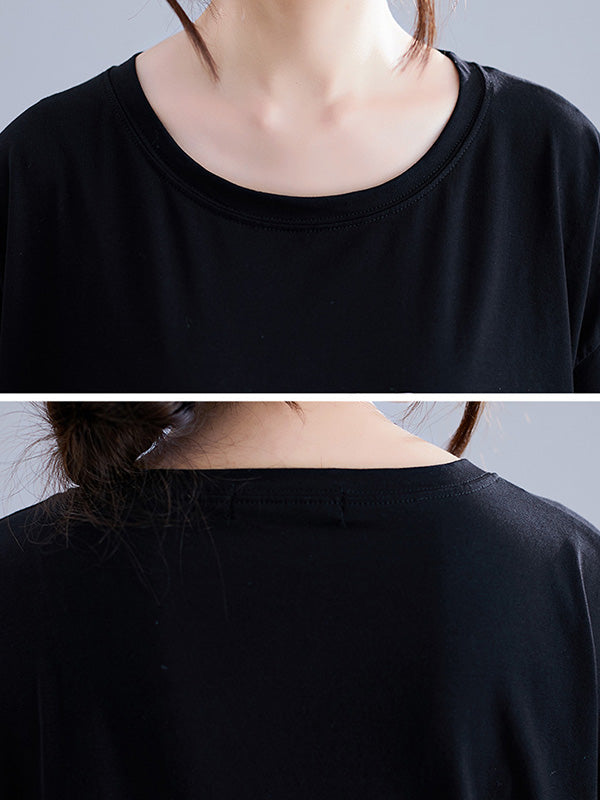 Urban Loose Split-Joint Half Sleeve Dress