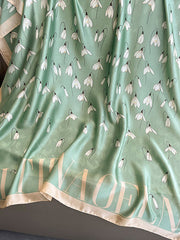 Floral Printed Letter Print Sun Protection Wrap Scarf