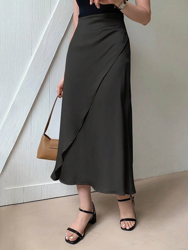 Solid Color Bodycon Skirts Bottoms