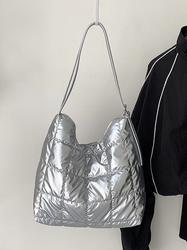 Buckle Split-Joint Padded Tote Bags Handbags