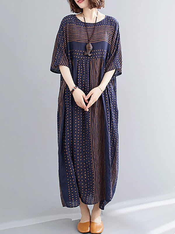 Original Stripe Round-Neck Dress