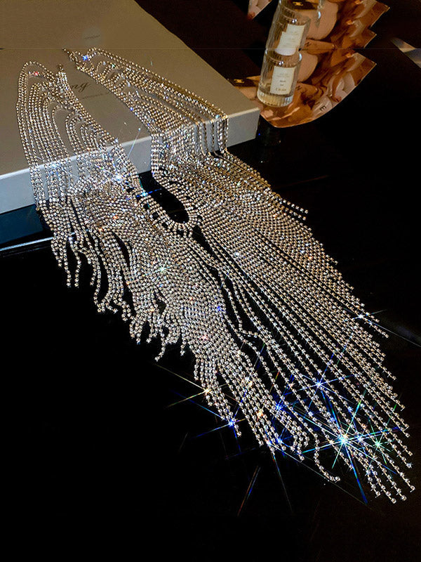 Rhine Stones Tasseled Waist Chain Accessories