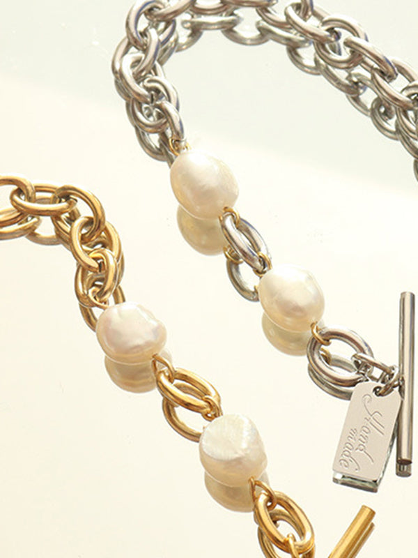 Leisure Simple Geometric Pearl Alloy Bracelet Accessories