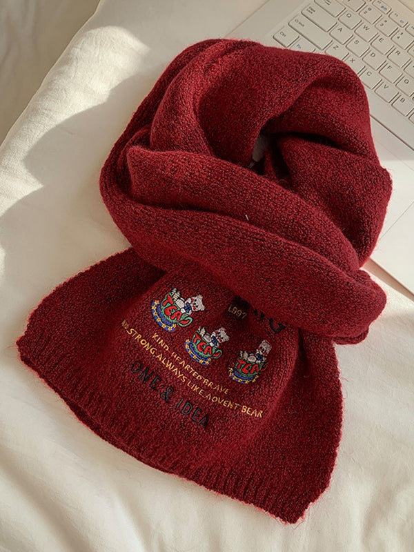 Keep Warm Knitted Letters Scarf