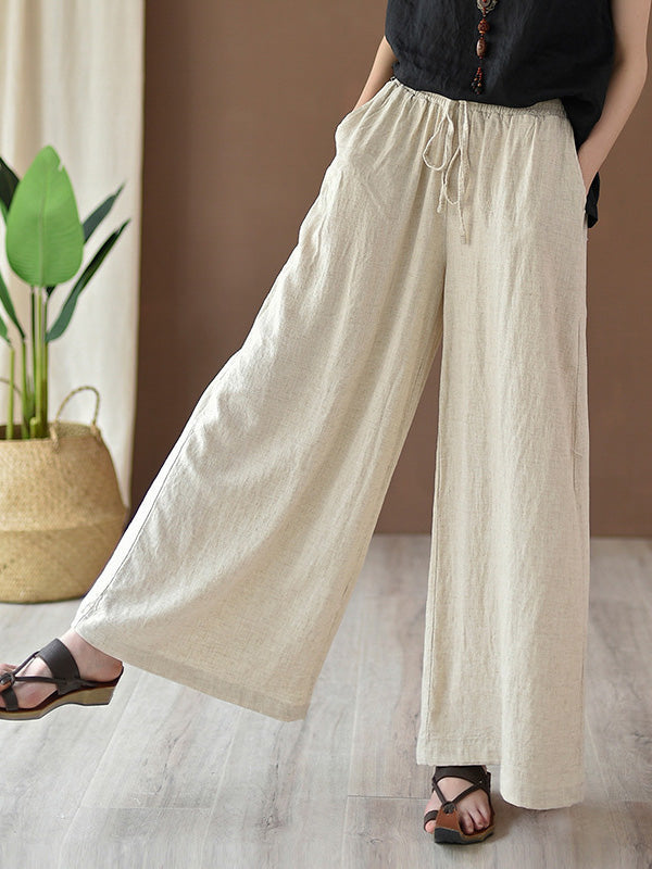 Vintage Linen Wide Leg Ramie Pants