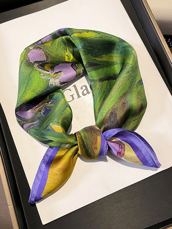 Printed Leisure Silk Square Scarf