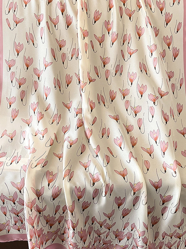 Flower Print Keep Warm Sun Protection Scarf