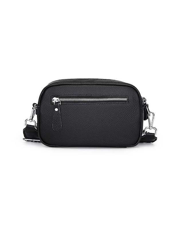 Letter Print Printed Solid Color Zipper Crossbody Bags