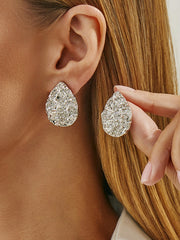 Geometric Shiny Water Drop Earrings Accessories
