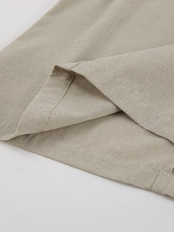 Loose Hollow Split-Joint Halter-Neck Vest + Elasticity High Waisted Pants Trousers Two Pieces Set