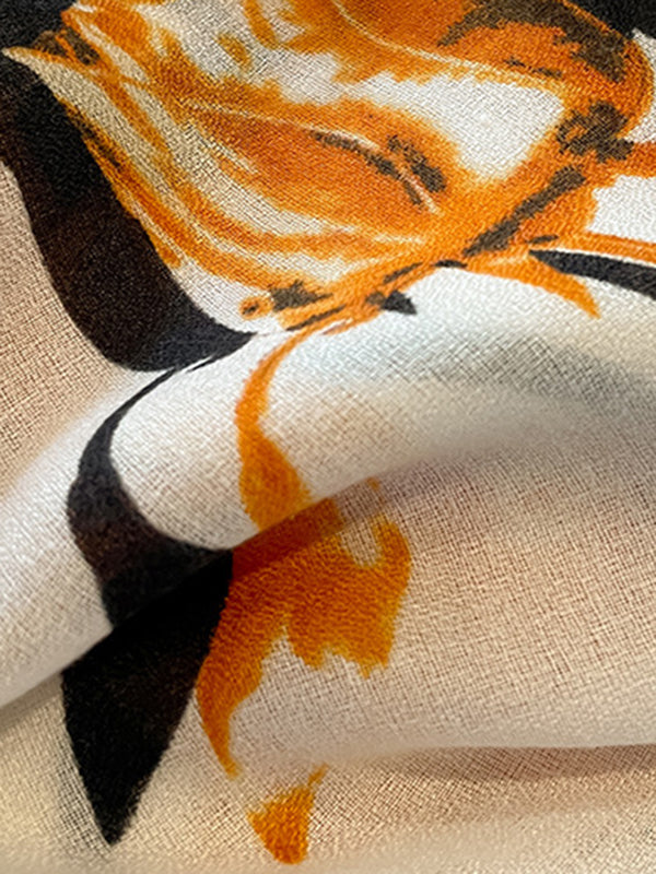 Leisure Floral Printed Sun Protection Scarf