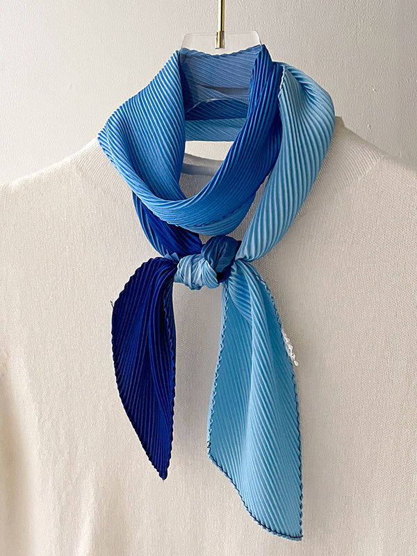 Gradient Pleated Sun protection Shawl&Scarf