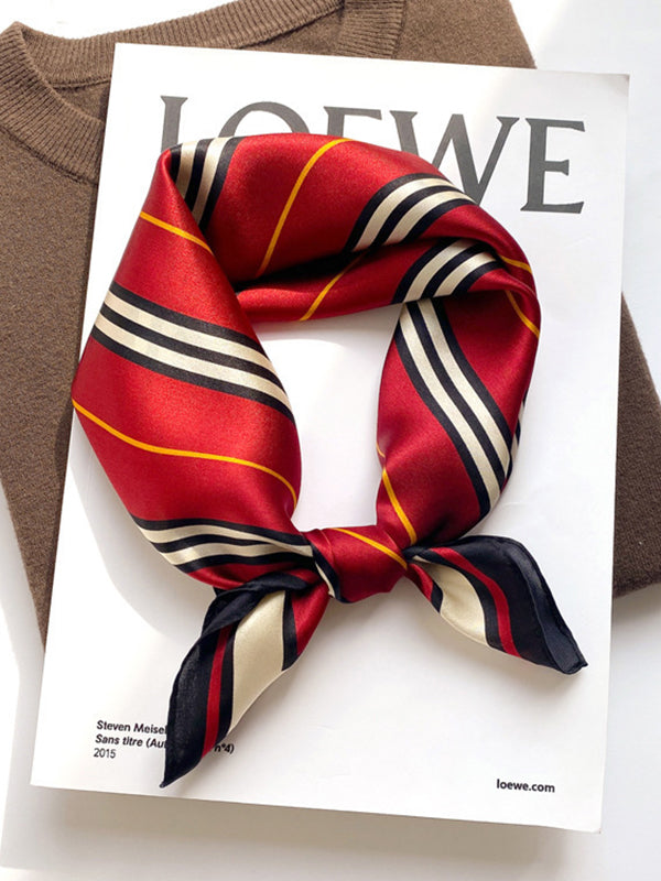 Striped Vintage Square Scarf
