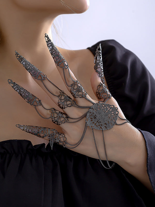 Chains Hollow Solid Color Nail Protectors Bracelet Accessories