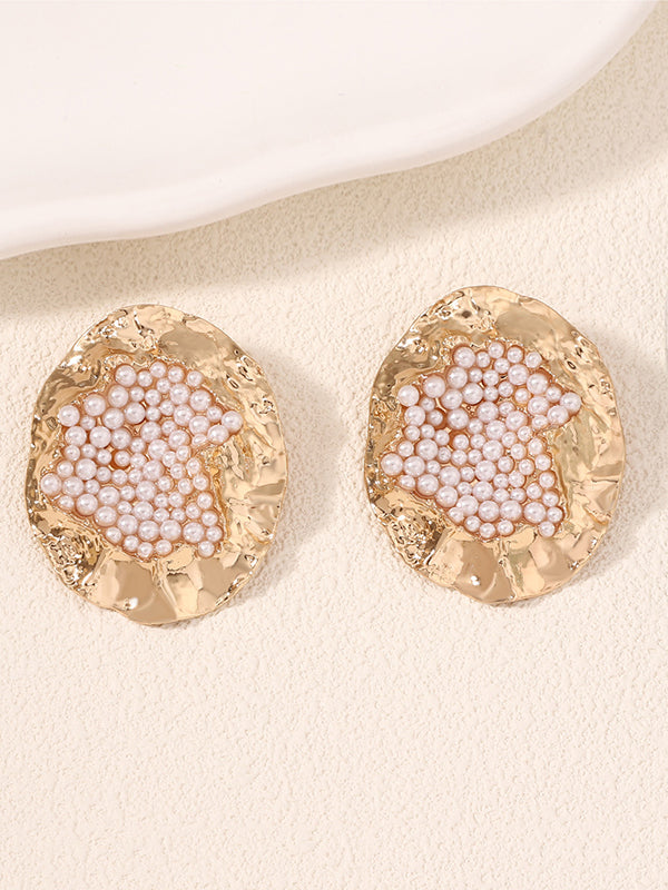 Geometric Rhinestone Shiny Irregularity Earrings Accessories