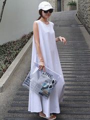 Casual Cotton Sleeveless Long Dress