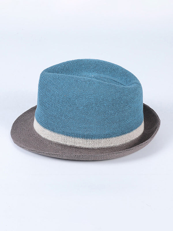 Contrast Color Woven Sun-Protection Hats&Caps