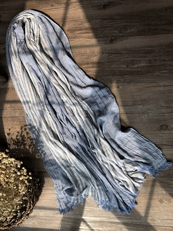Tassels Stripe Cape Scarf