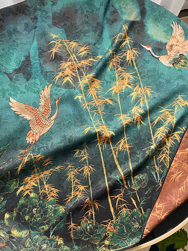 Vintage Floral Printed Shawl&Scarf