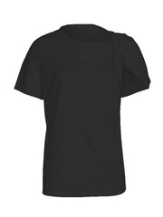 Original Irregularity Solid T-Shirts Tops
