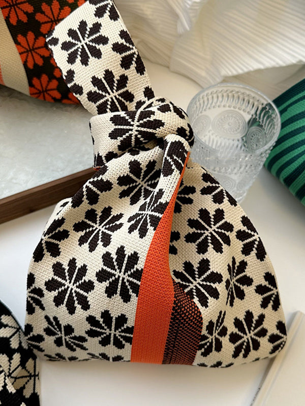 Floral Woven Handbag Bags Accessories