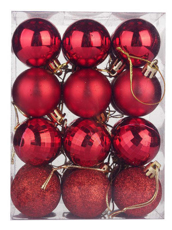 24Pcs Colorful Ball Christmas Tree Decoration