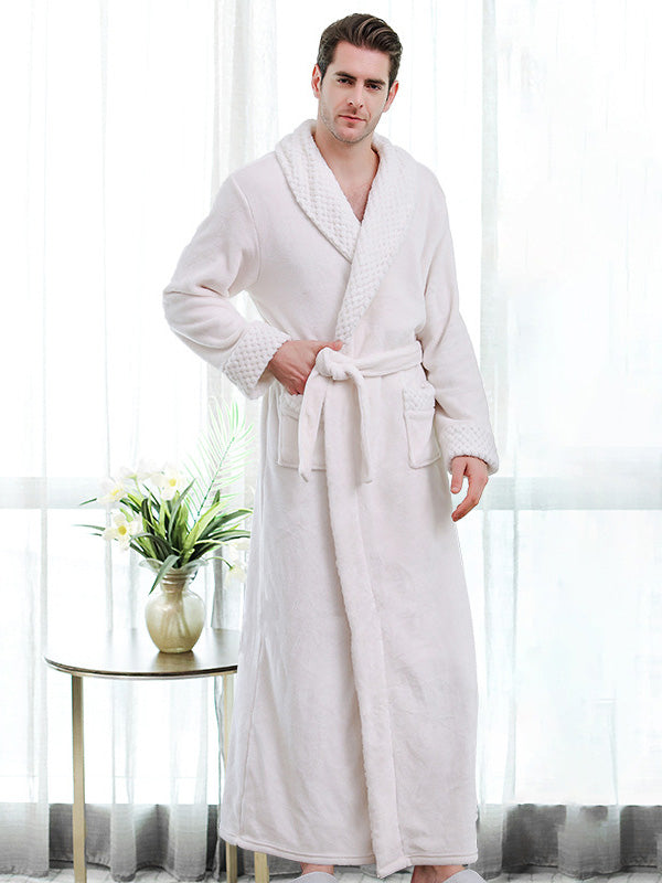 Comfortable Solid Warm Pajama Robe