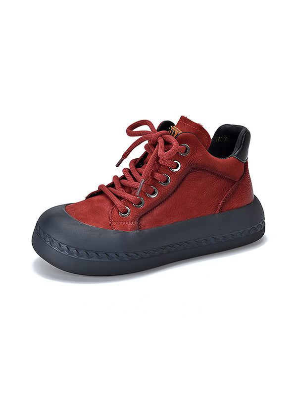 Round-Toe Tied Shoes Booties