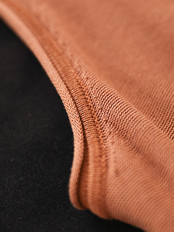 Solid Color Loose Sleeveless Round-neck Knitting Vest Top