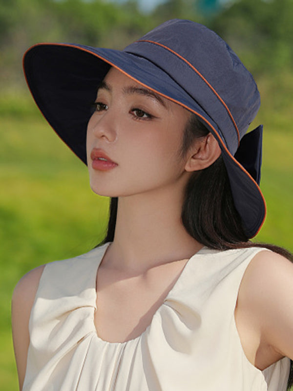 Bowknot Split-Joint Sun Hat Fisherman Hat