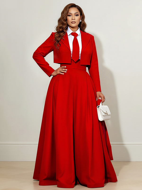 Long Sleeves Skinny Solid Color Notched Collar Blazer Outerwear