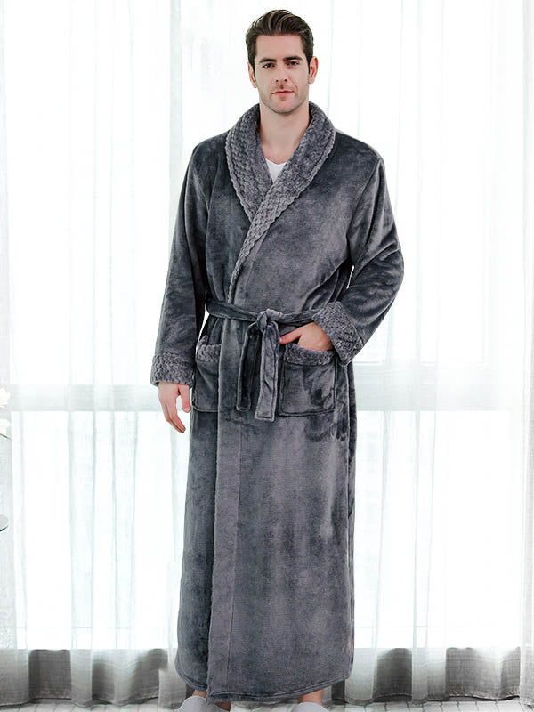 Comfortable Solid Warm Pajama Robe