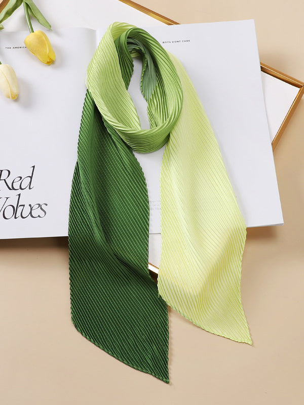 Casual Pleated Contrast Color Shawl&Scarf