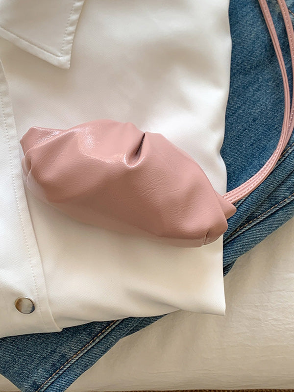Geometric Pleated Solid Color Bags