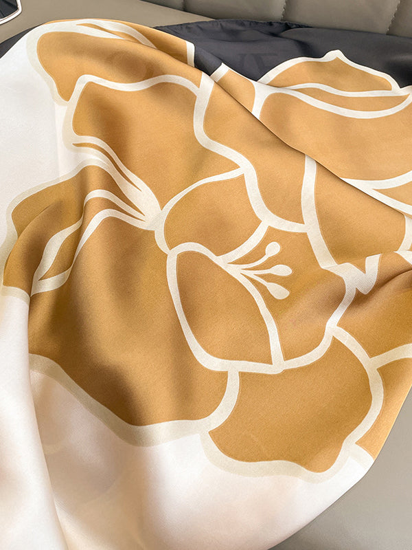 Floral Printed Square Scarfs&Hats