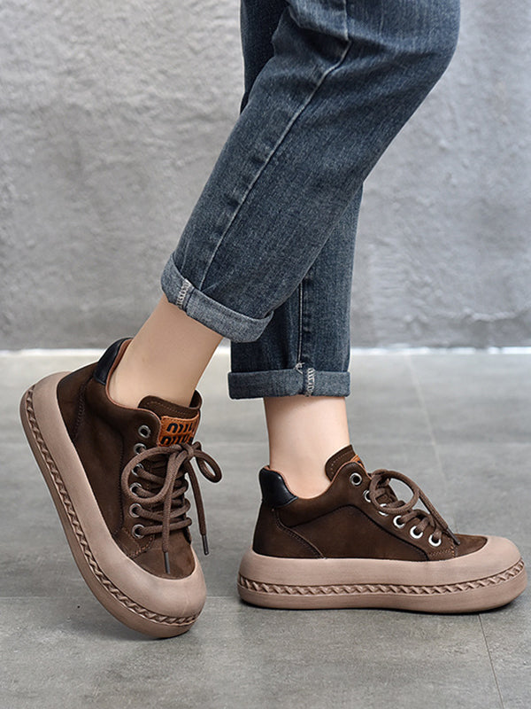 Round-Toe Tied Shoes Booties