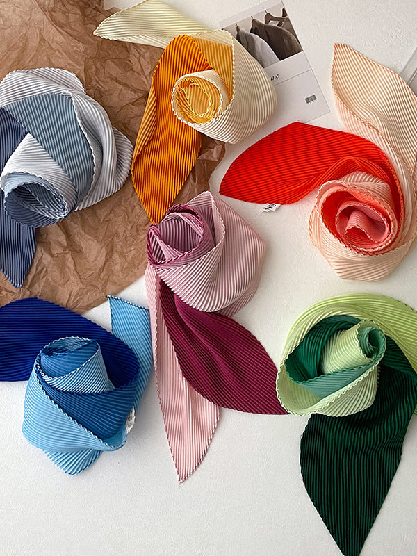 Gradient Pleated Sun protection Shawl&Scarf