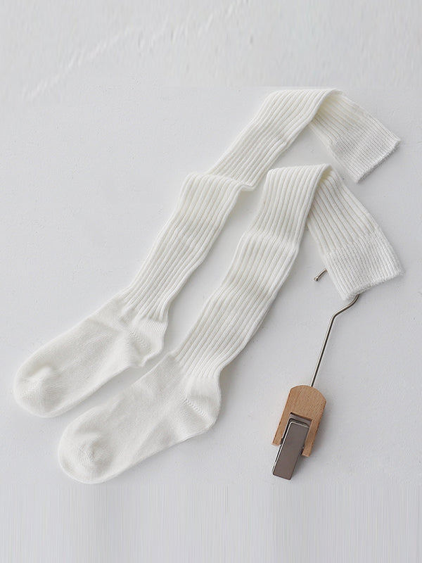 Casual Solid Color Stockings Accessories
