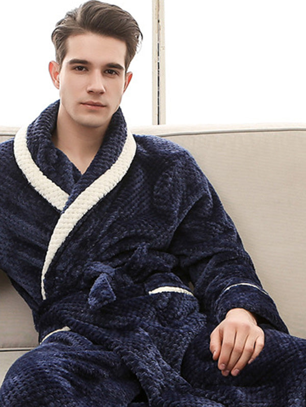 Comfortable Solid Warm Pajama Robe
